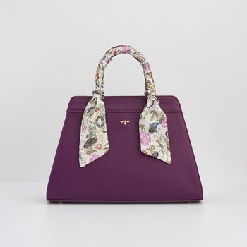 Floral Engravings Large Plum Tote, 2 of 6