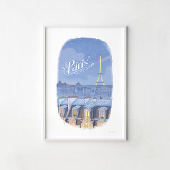 Paris Skyline At Night Fine Art Print, 3 of 3
