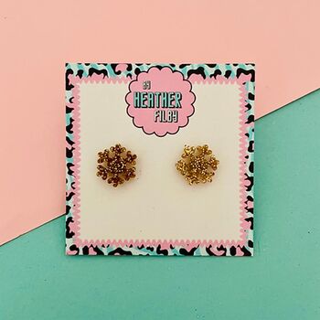 Christmas Snowflake Glitter Studs *More Colours Avaliable*, 2 of 2