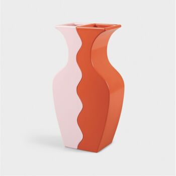 Two Tone Pink Red Vases Set Of Two, 4 of 4