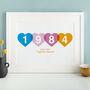 Special Date Personalised Hearts Print, thumbnail 2 of 7