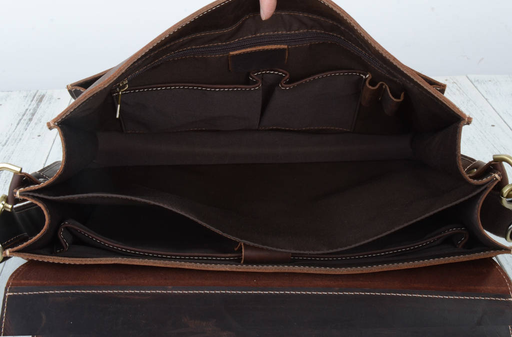 vintage leather briefcase