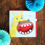 Laser Cut Giraffe Birthday Card, thumbnail 4 of 5