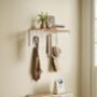 Wall Mounted Coat Rack With Shelf And Five Hooks, thumbnail 2 of 12