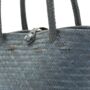 Luna Navy Mini Tote Straw Bag, thumbnail 3 of 6