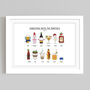 'Christmas With..' Personalised Drinks Print, thumbnail 6 of 7