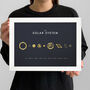 The Solar System Illustration Space Print, thumbnail 4 of 8
