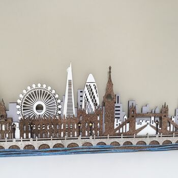 Large London Skyline – 3D Layered Wooden Wall Art With LED Backlighting, 3 of 9