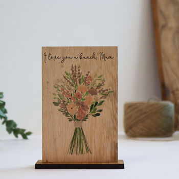 Personalised Printed Oak Flower Card, 6 of 9