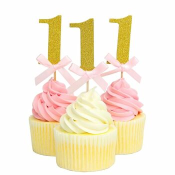 Set Of 10 Number One Birthday Cake Toppers, 2 of 7