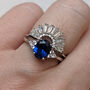 Lab Sapphire And Sterling Silver Ring, thumbnail 2 of 2