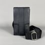 Black Leather Mini Cross Body Phone Bag, thumbnail 6 of 10