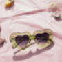 Green Chunky Oversized Heart Sunglasse, thumbnail 2 of 6