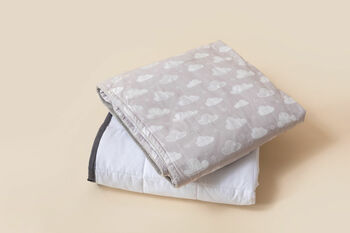 Personalised Grey Cloud Children's Weighted Blanket, 8 of 12