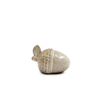Ceramic Acorn With Leaf Decor, 2 of 2