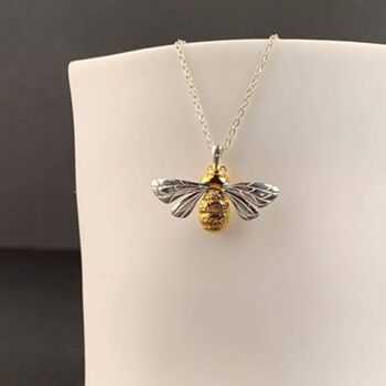 Personalised Sterling Silver Queen Bee Necklace, 2 of 3