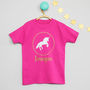 Sparkly Unicorn Personalised T Shirt, thumbnail 1 of 3