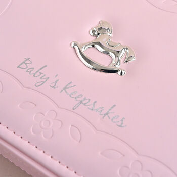 Personalised Baby Keepsake Box With Rocking Horse, 2 of 5