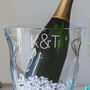 Personalised Initials Crystal Champagne Bucket, thumbnail 2 of 4