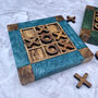 Couples Inititals Customised Noughts And Crosses, Wood Resin Tic Tac Toe, thumbnail 7 of 11