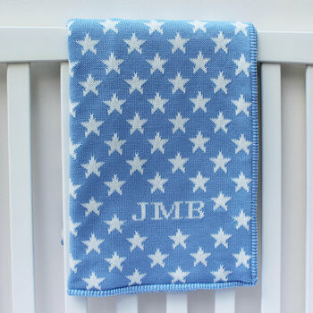 Personalised Knitted Star Baby Blanket, 8 of 11