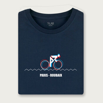 Paris Roubaix Cycling Navy Long Sleeve Top, 3 of 5