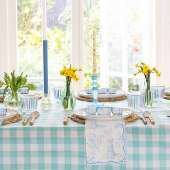 Playful Bunny Blue And White Paper Easter Napkins X 20, 4 of 4