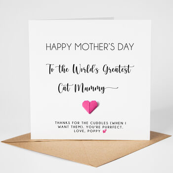 Cat Mum Personalised Mother's Day Card, 2 of 5
