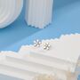 Sterling Silver Tiny Little Forget Me Not Flower Screw Back Earrings, thumbnail 6 of 12