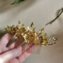 The Flora Veil Comb Leaf Flower Dramatic Hair Accessory Bridal, thumbnail 2 of 8