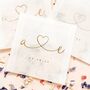 Set Of 10 Foil Initials Heart Wedding Confetti Bags, thumbnail 2 of 5