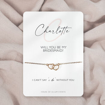 Personalised Bridesmaid Proposal Gift Will You Be My Bridesmaid Card Bracelet Gift, 5 of 9