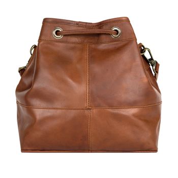 Personalised Leather Bucket Bag Drawstring Handbag, 4 of 9