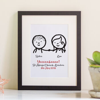 Cartoon Characters Personalised Couples Print, 4 of 12