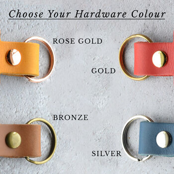 Personalised Leather Keyring Gift For Dad Nanny Grandad, 2 of 5
