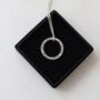 Personalised Silver Circle Necklace, thumbnail 5 of 6