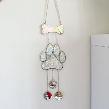 Glass Dog Paw And Bone Keepsake Gift For Pets, 2 of 3
