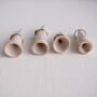 Handmade White Ceramic Circle Texture Ring Display Cones, thumbnail 7 of 7