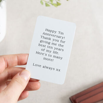 Playing Card Style Anniversary Photo Wallet Card, 2 of 2