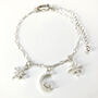 Sterling Silver Cubic Zirconia Sun, Moon And North Star Charm Bracelet: Jewellery Set Available, thumbnail 1 of 10