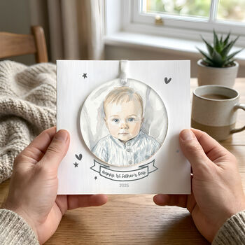 Personalised First Father's Day Card With Keepsake Plaque, 3 of 8