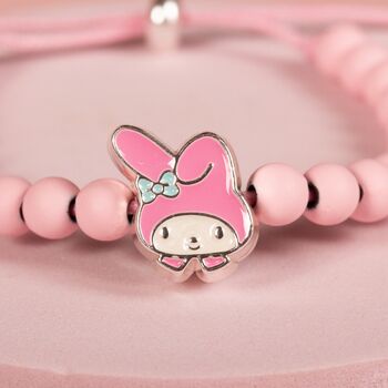 Hello Kitty Pink Beaded Bracelet With My Melody Charm, 4 of 6