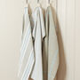 Set Of Three Blue And Stone Tea Towels, thumbnail 1 of 3