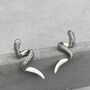 925 Sterling Silver Serpent Snake Studs Earrings, thumbnail 8 of 9