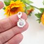 Sunflower Solid Or Gold Vermeil Silver Charm, thumbnail 7 of 10