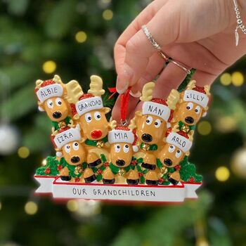 Personalised Christmas Reindeer Family Decoration, 4 of 4