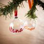 Personalised Glass Christmas Baubles, thumbnail 1 of 5