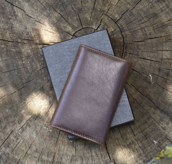 Personalised Luxury Brown Leather Key Holder Wallet Gift Boxed, 4 of 4