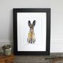 Hare Giclee Fine Art Print Coloured Hare, thumbnail 1 of 3