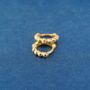 Gold Beaded Tiny Hoops, Minimalistic Hoop Earrings, thumbnail 4 of 7